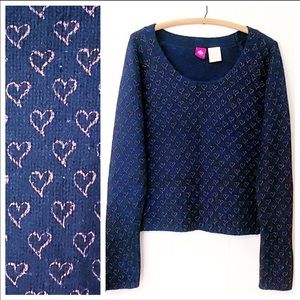 ❌SOLD❌Y2K Fornarina Fuzzy Lambswool/Angora Heart Sweater